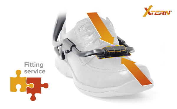 Fitting Service. XTERN. FS3000. Foot Drop, Drop Foot. This external foot drop brace will allow running, walking and hiking as far as you want without any discomforts. This will support Drop Foot & Dorsiflexion Weakness, Peroneal Nerve Injury, Charcot Marie Tooth, Stroke, Multiple Sclerosis, Cerebral Palsy, Guillain-Barre Syndrome, Motor Neuropathy, Motor Neurone Disease